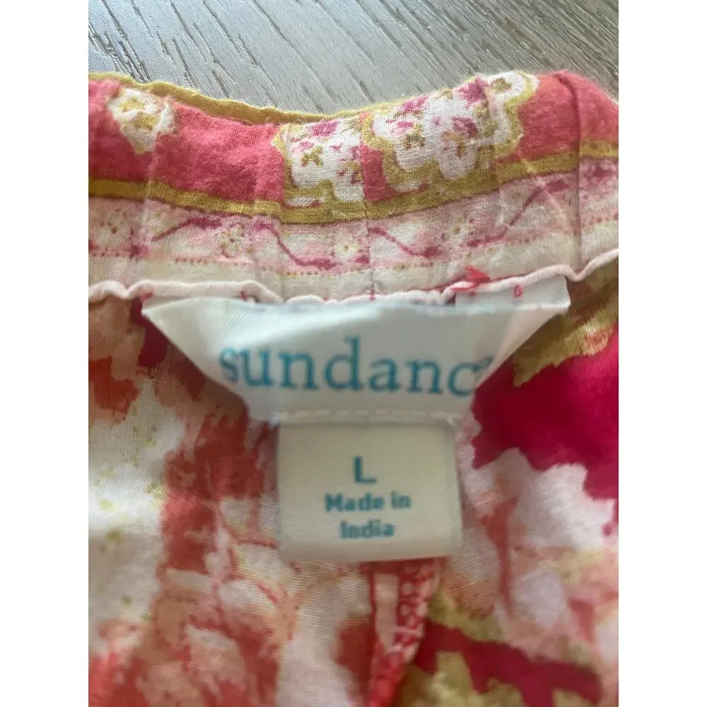 Sundance Leia Reef Pull-On Pants Floral Cropped Drawstring Pockets Medium - Picture 5 of 7
